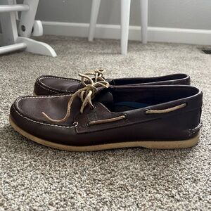 Sperry Dark Brown Leather Boat Shoes